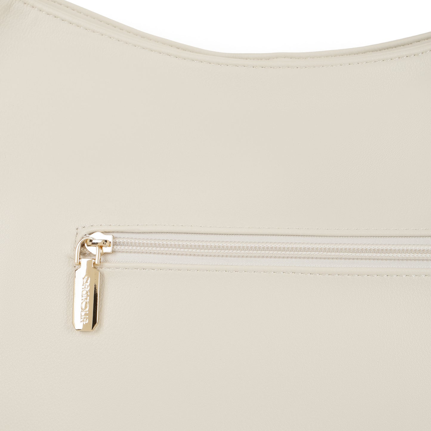 Magnolia PU Leather Women Beige Tote Bag