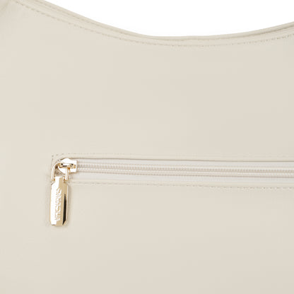 Magnolia PU Leather Women Beige Tote Bag