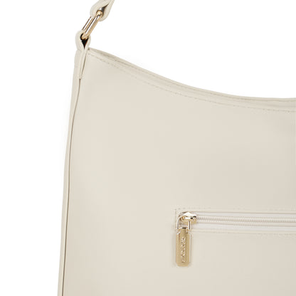 Magnolia PU Leather Women Beige Tote Bag