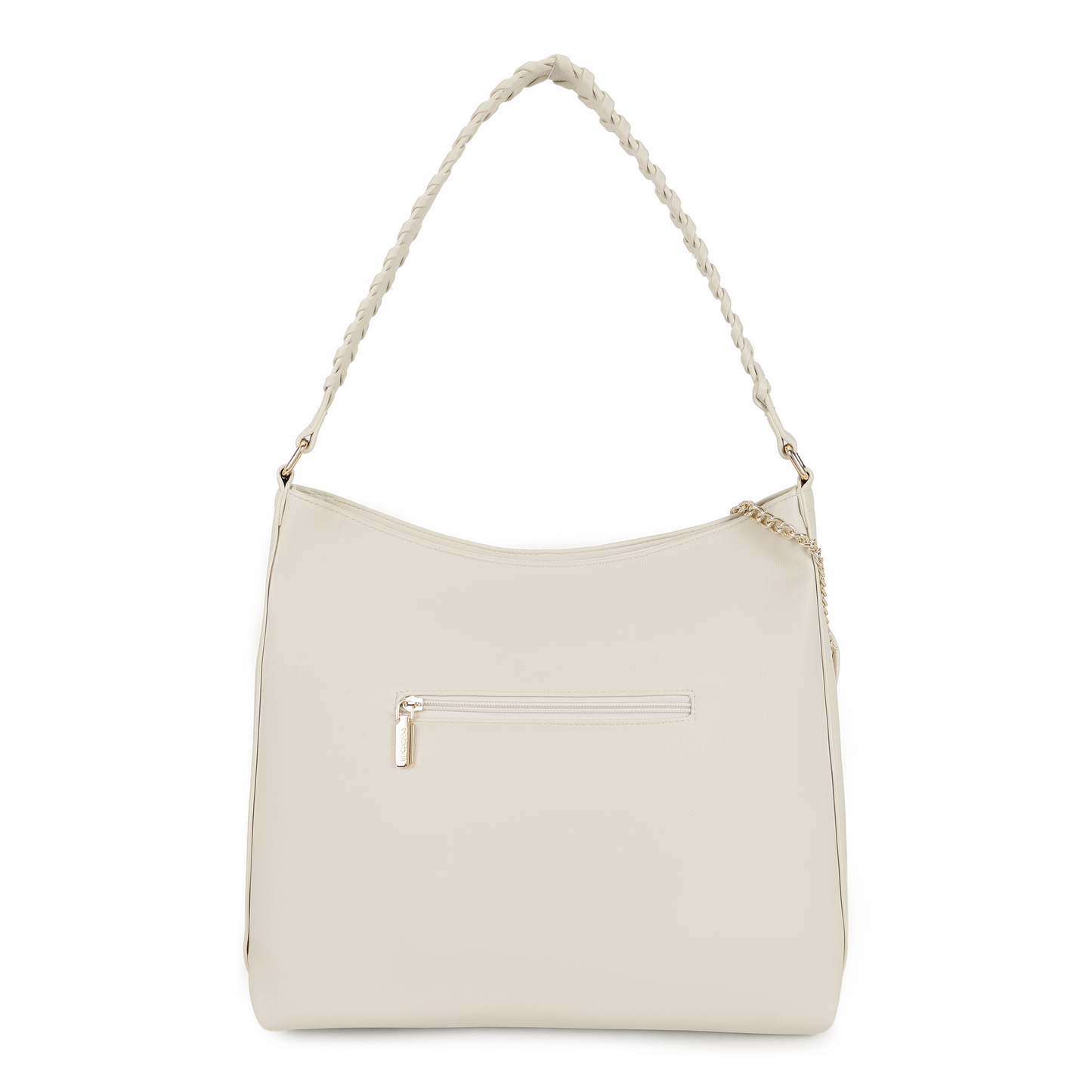 Magnolia PU Leather Women Beige Tote Bag