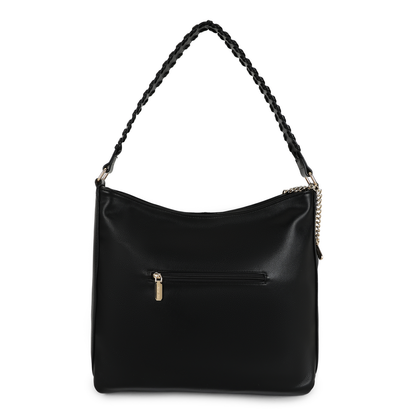 Magnolia PU Leather Women Black Tote Bag