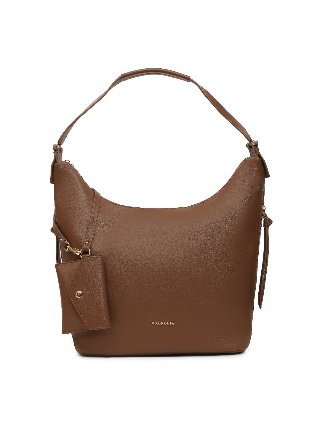 Magnolia Brown PU Leather Solid One Size Women Tote