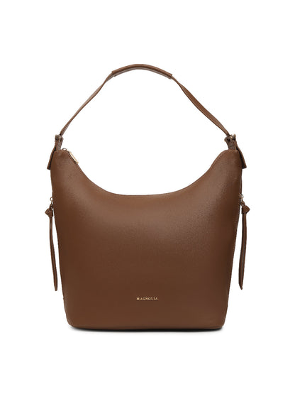 Magnolia Brown PU Leather Solid One Size Women Tote