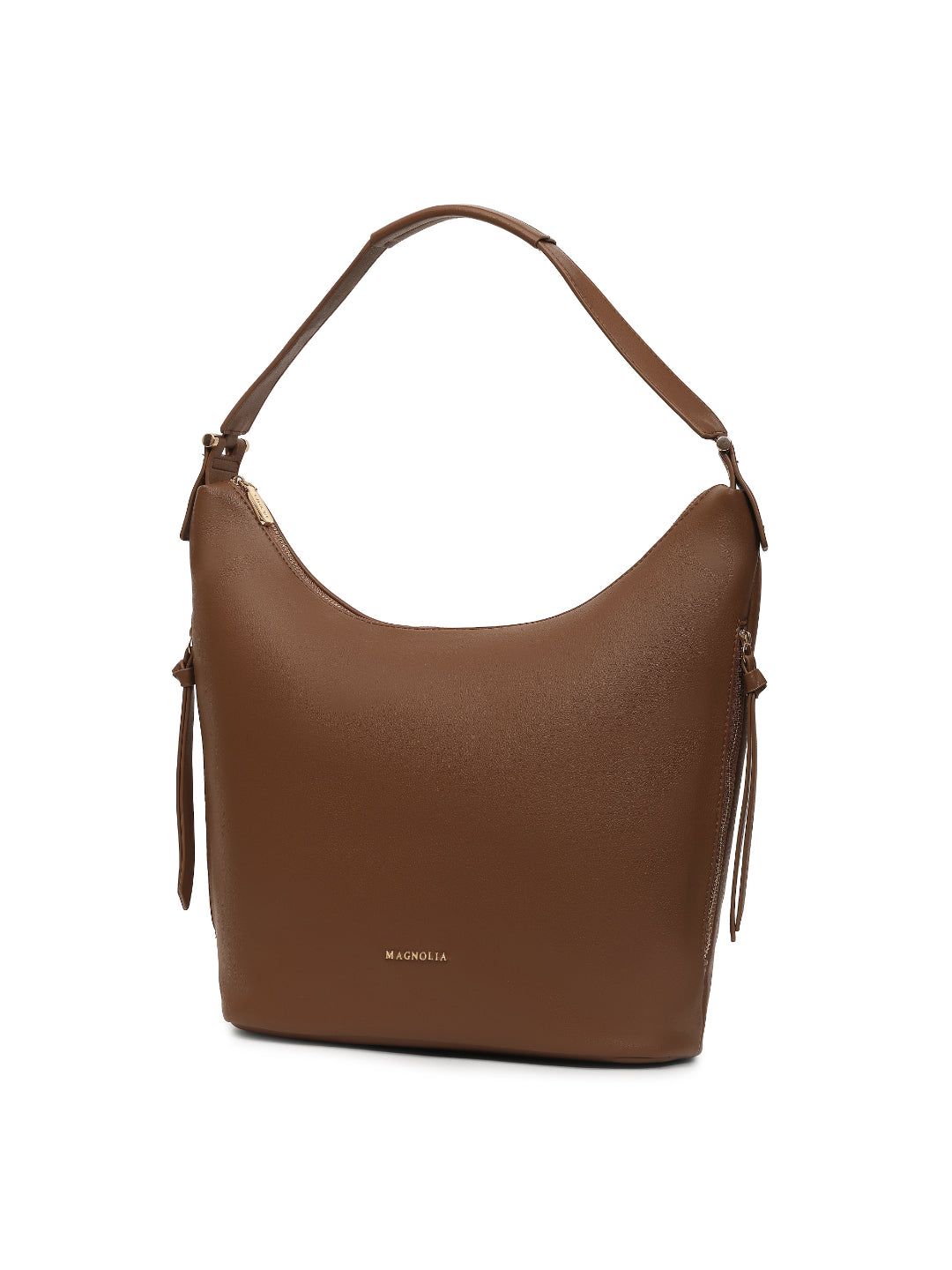 Magnolia Brown PU Leather Solid One Size Women Tote