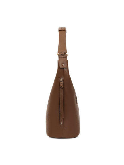 Magnolia Brown PU Leather Solid One Size Women Tote