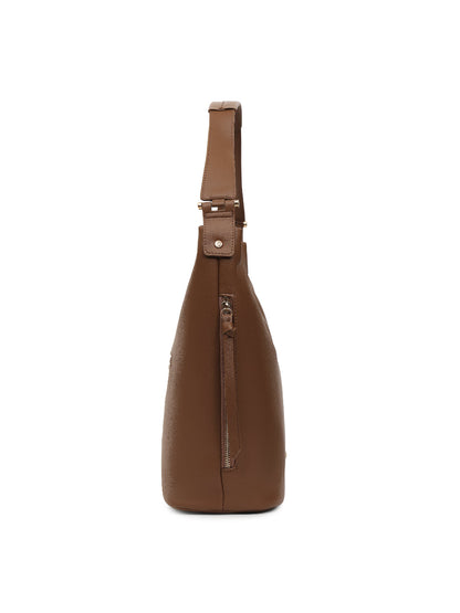 Magnolia Brown PU Leather Solid One Size Women Tote