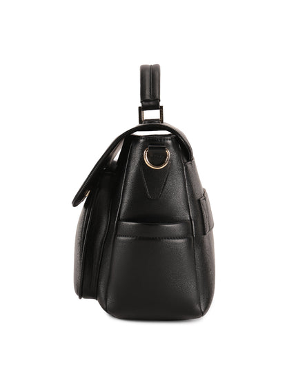 Magnolia Black PU Leather Solid One Size Women Laptop Bag
