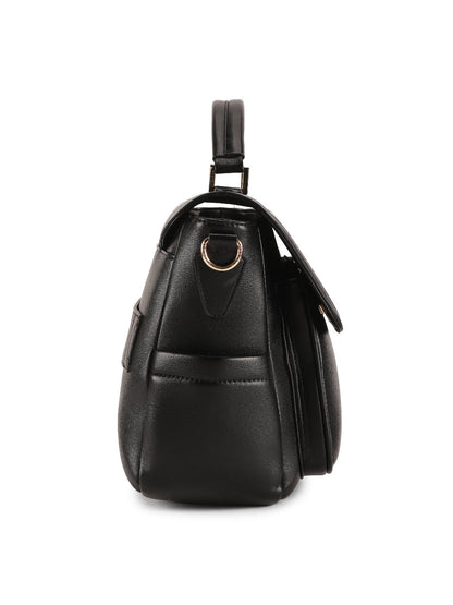 Magnolia Black PU Leather Solid One Size Women Laptop Bag