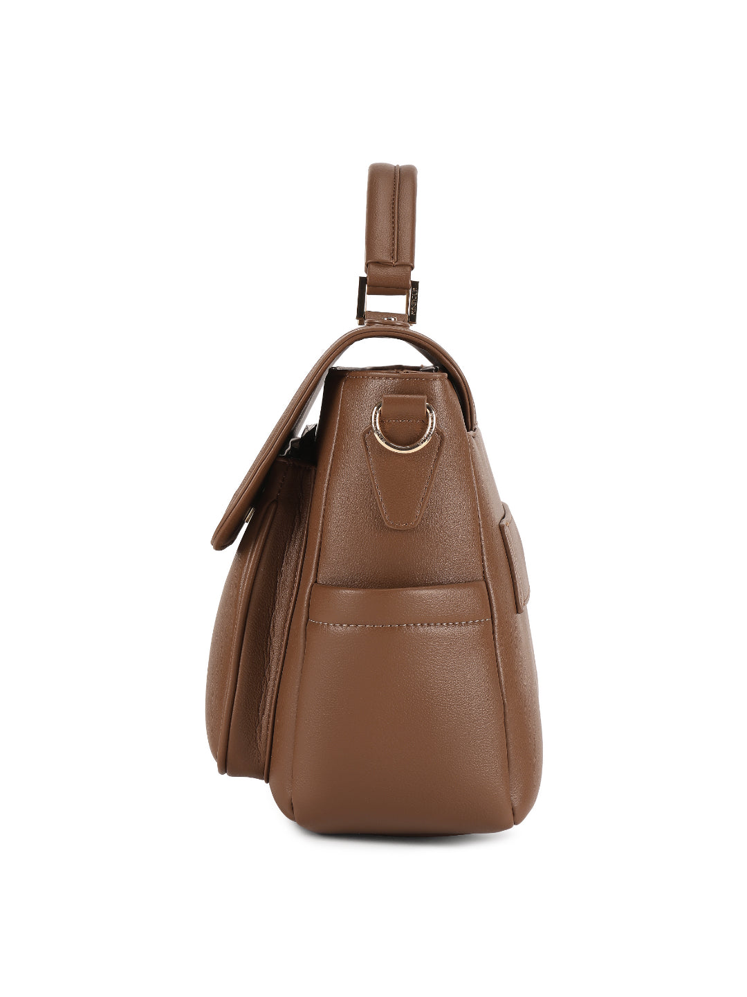 Magnolia Brown PU Leather Solid One Size Women Laptop Bag