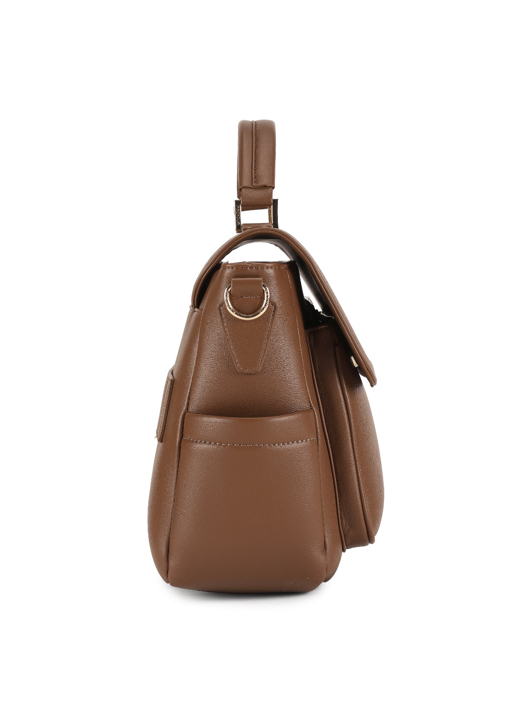 Magnolia Brown PU Leather Solid One Size Women Laptop Bag