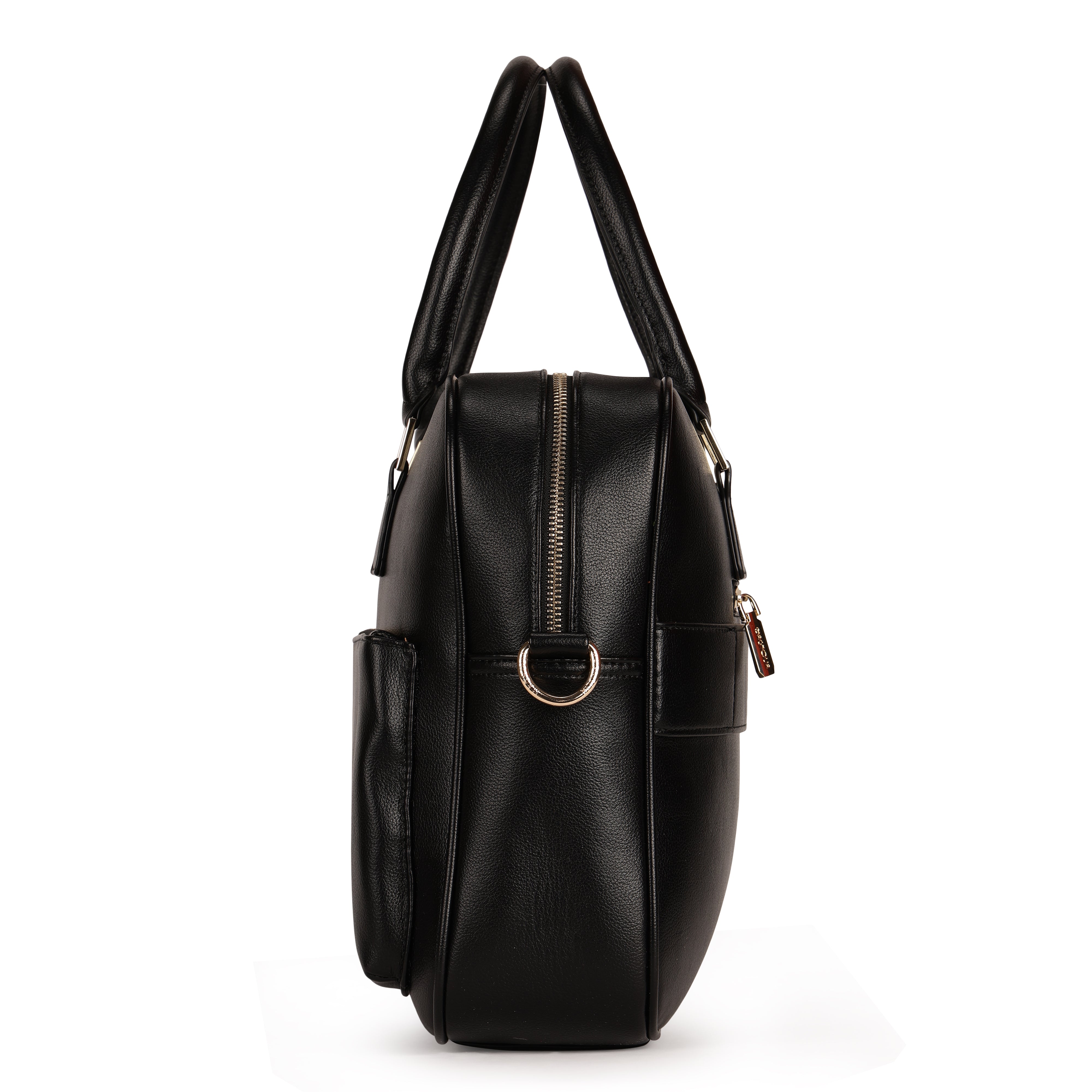 Magnolia PU Leather  Black Laptopbag