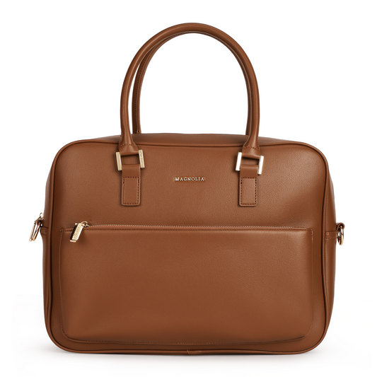Magnolia PU Leather  Brown Laptopbag