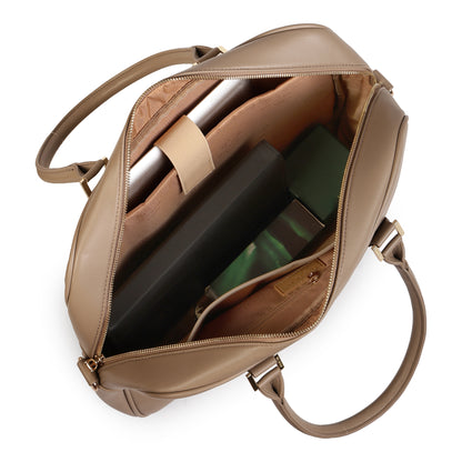 Magnolia PU Leather  Taupe Laptopbag