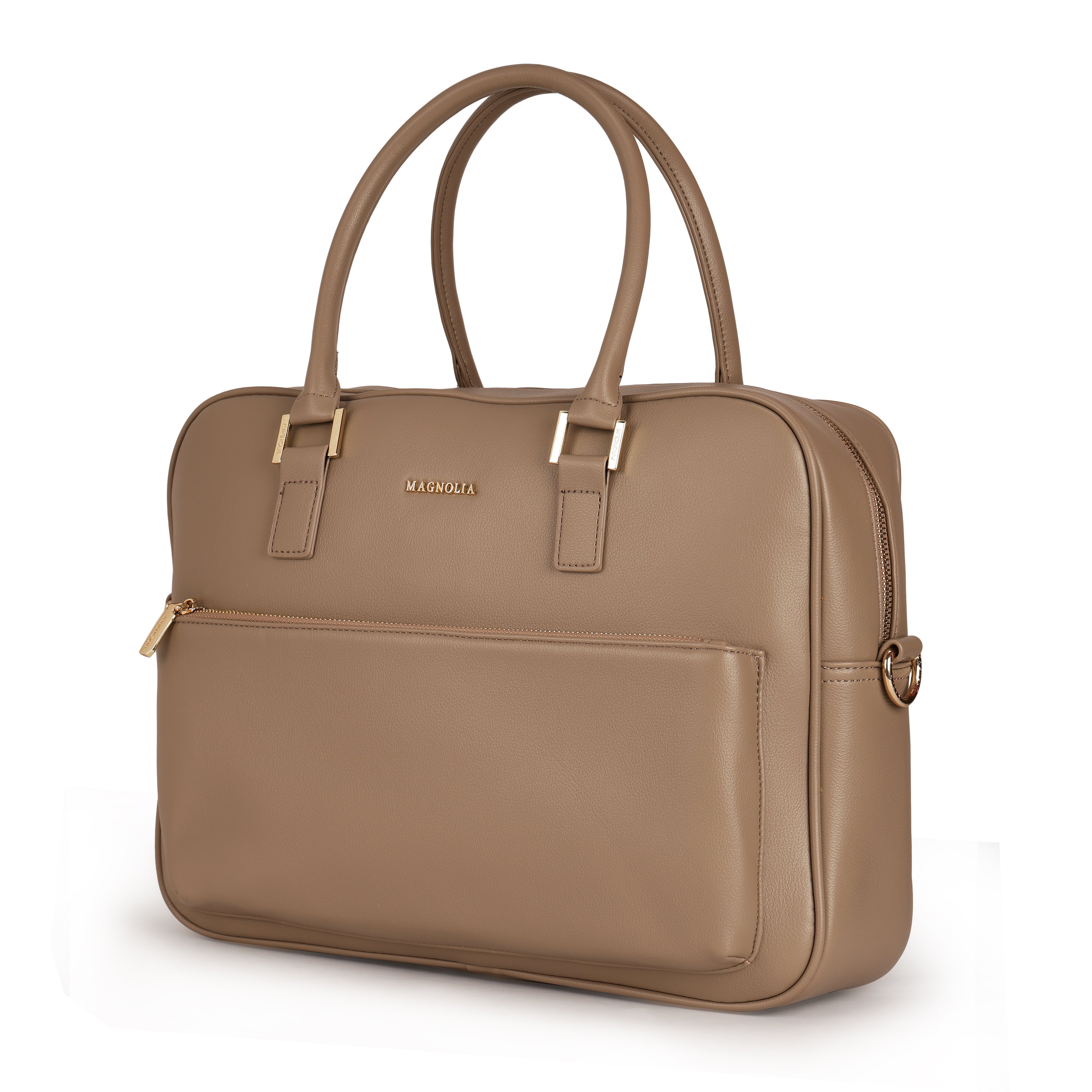 Magnolia PU Leather  Taupe Laptopbag