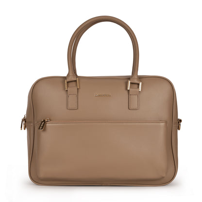 Magnolia PU Leather  Taupe Laptopbag