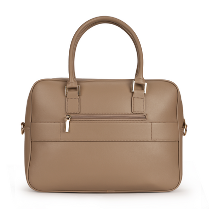 Magnolia PU Leather  Taupe Laptopbag