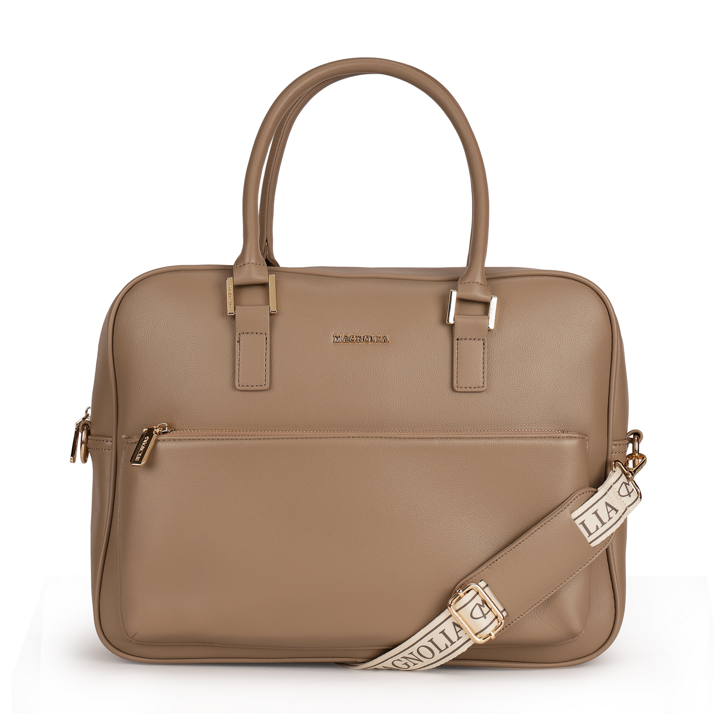 Magnolia PU Leather  Taupe Laptopbag
