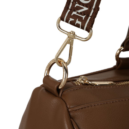 Magnolia PU Leather  Brown Duffle Bag