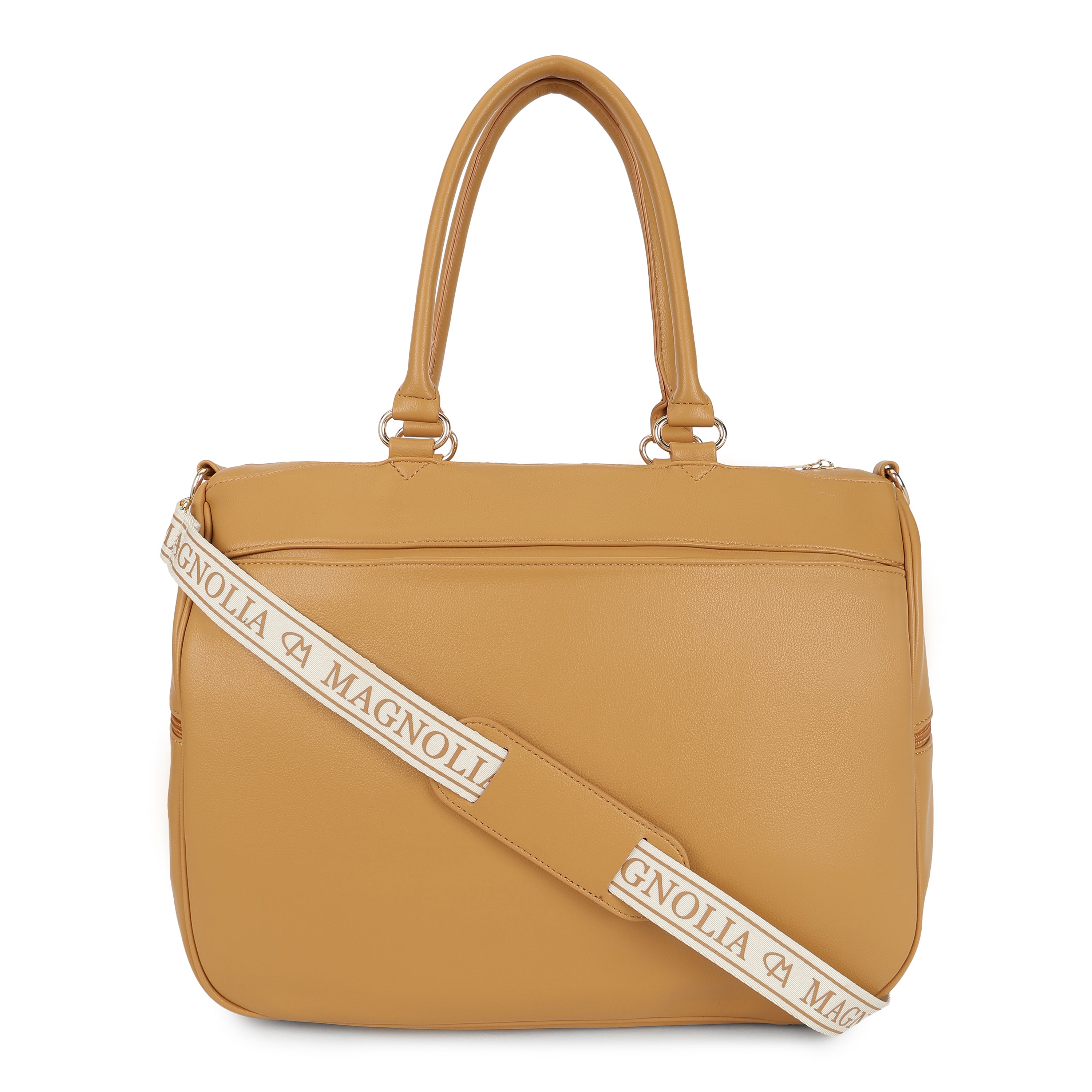 Magnolia PU Leather  Yellow Duffle Bag