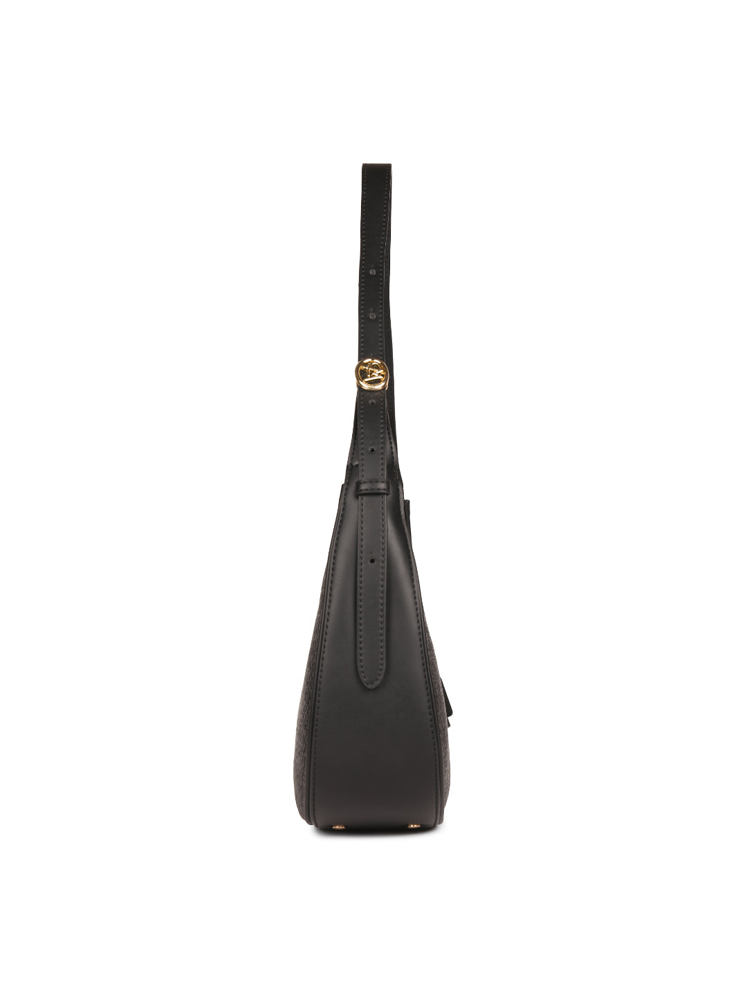 Magnolia Black PU Leather Textured One Size Women Shoulder Bag