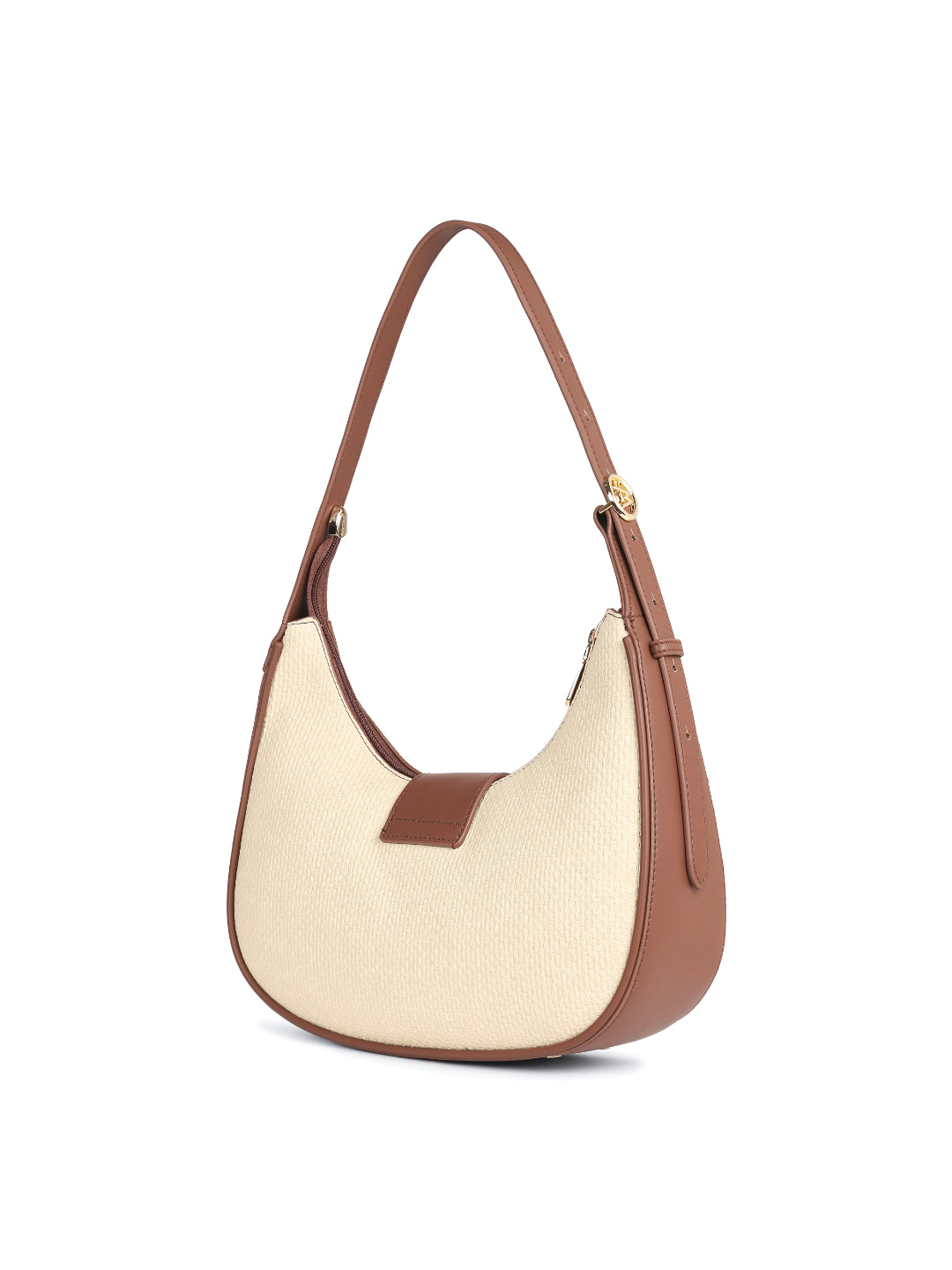 Magnolia Brown PU Leather Textured One Size Women Shoulder Bag