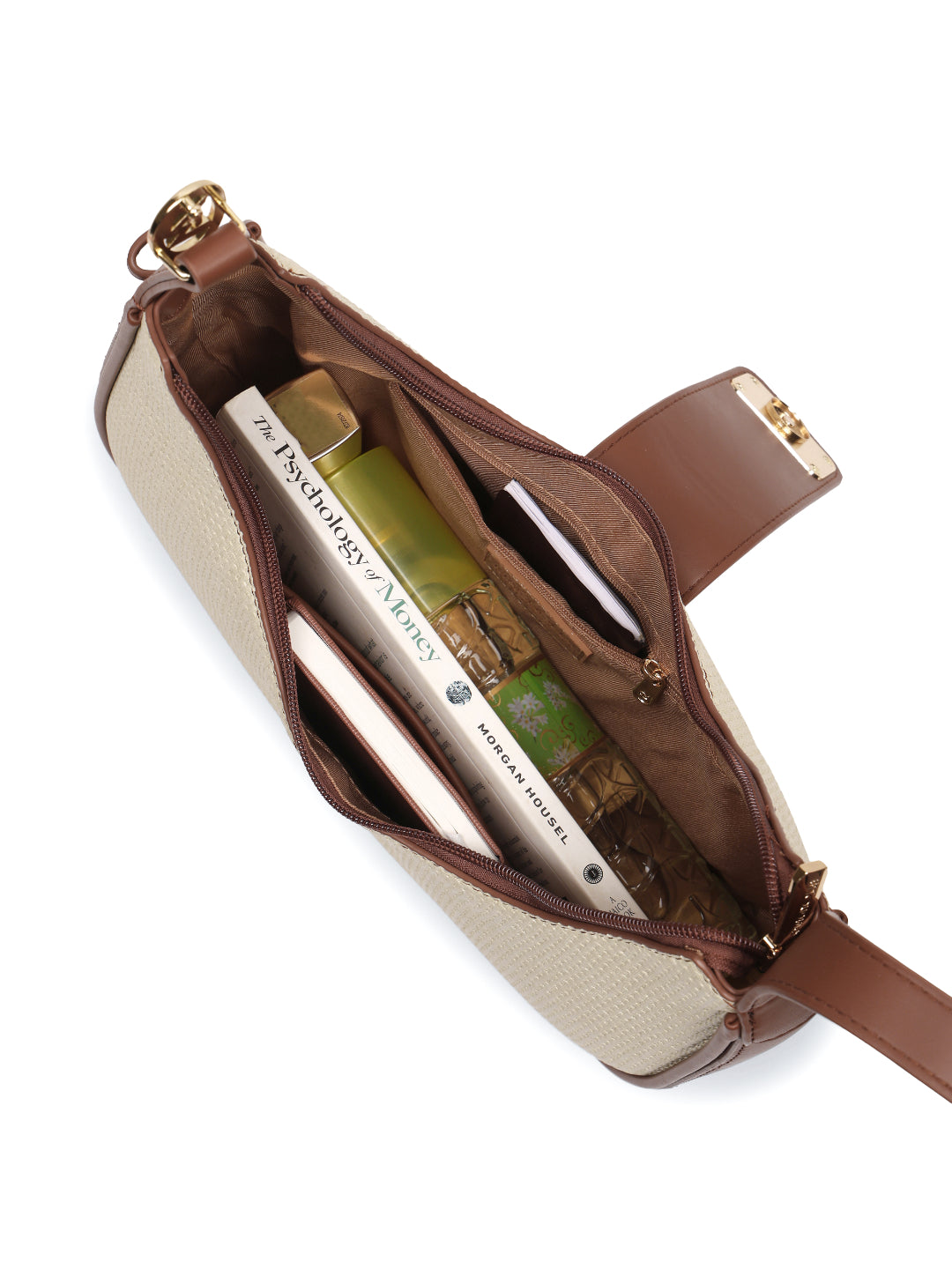 Magnolia Brown PU Leather Textured One Size Women Shoulder Bag