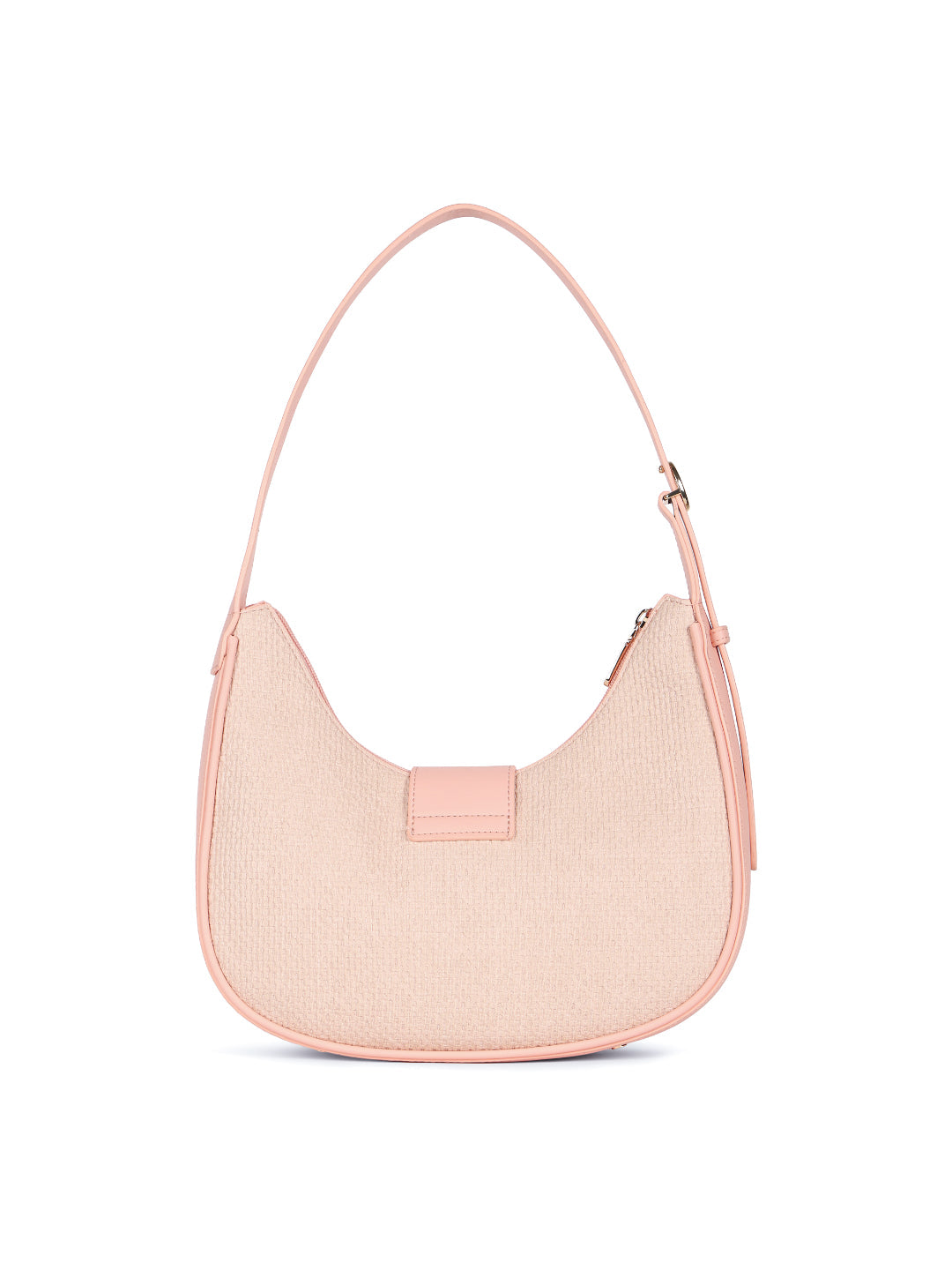 Magnolia Pink PU Leather Textured One Size Women Shoulder Bag