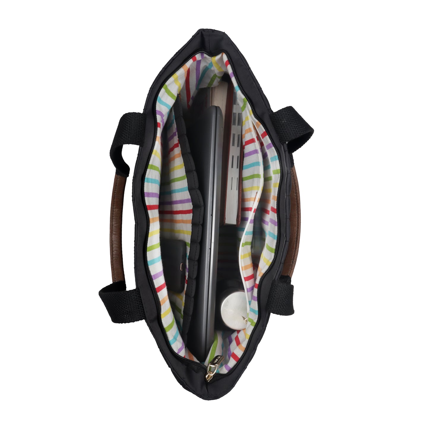 Magnolia Women Black Tote Bag