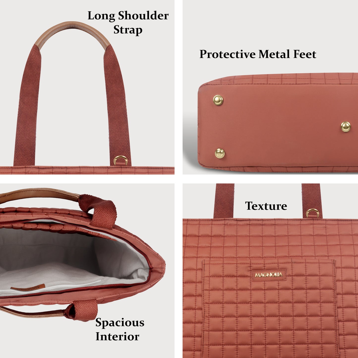Magnolia Women Orange Tote Bag