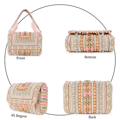 Magnolia Women Multicolor Embellished Clutch