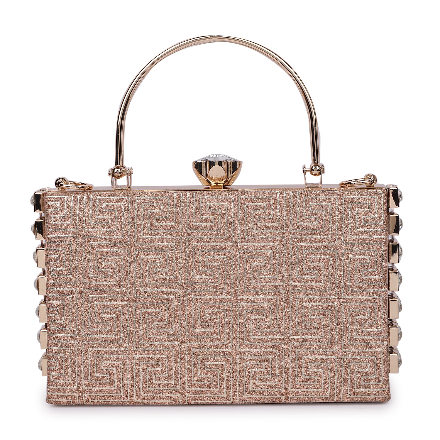 Crystal Mosaic Framed Clutch