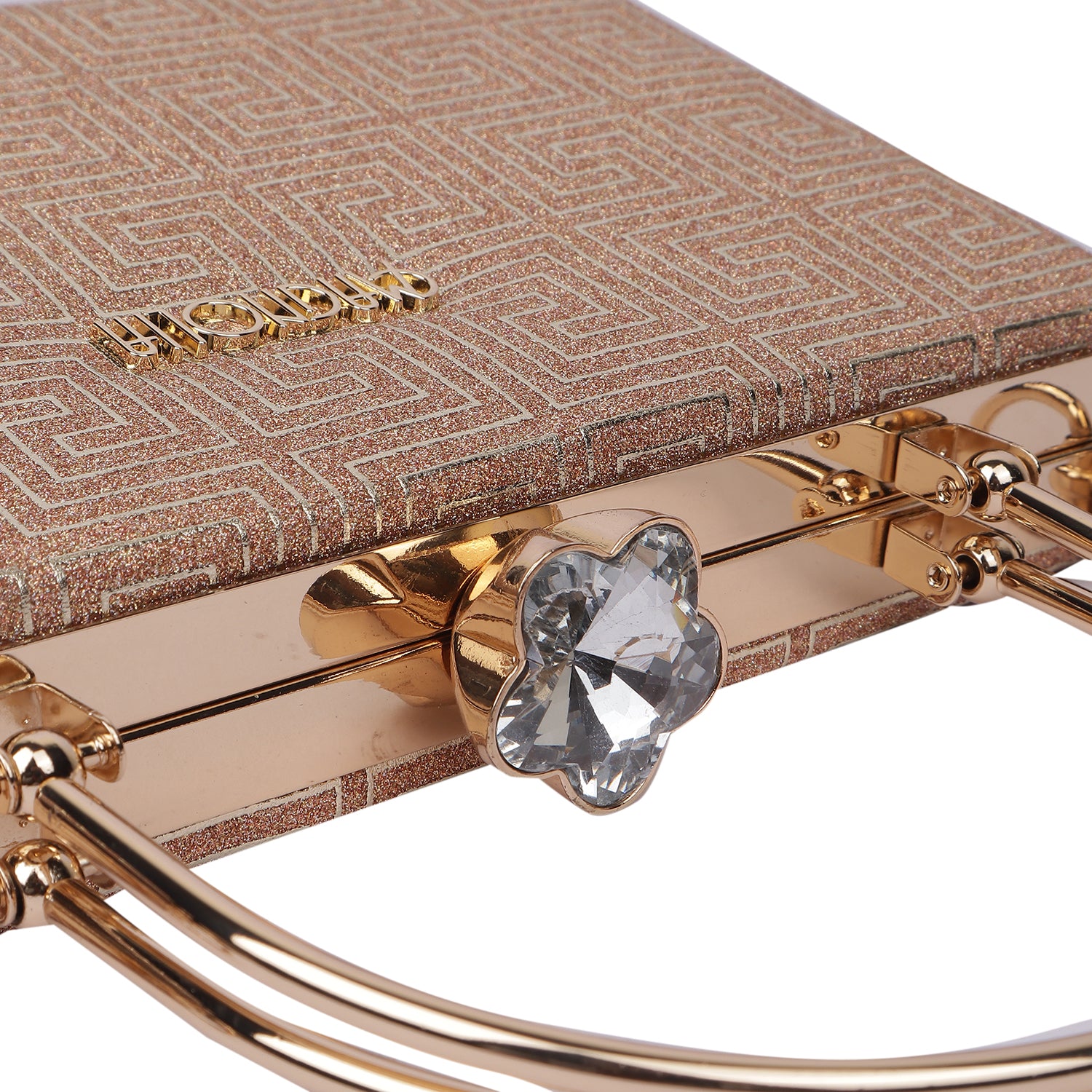 Crystal Mosaic Framed Clutch
