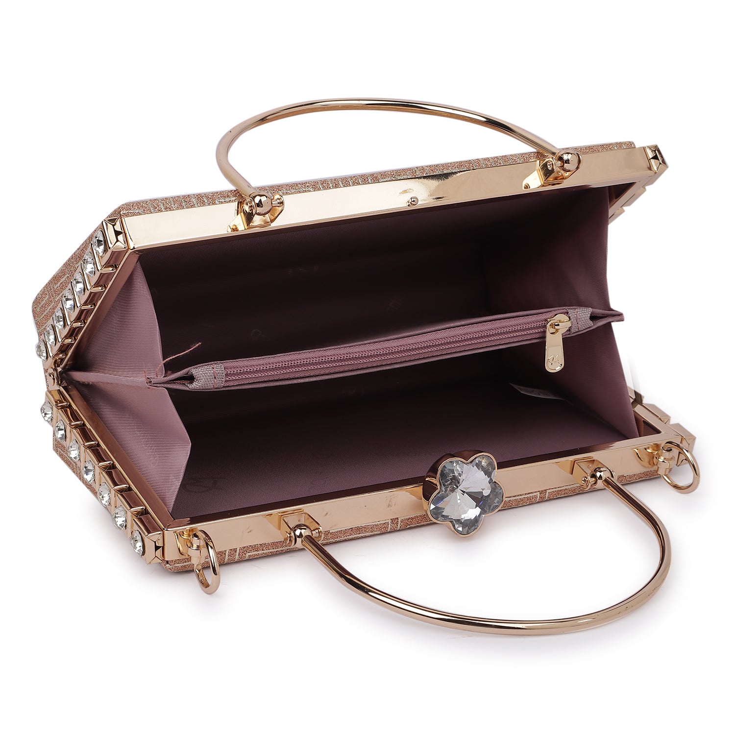 Crystal Mosaic Framed Clutch