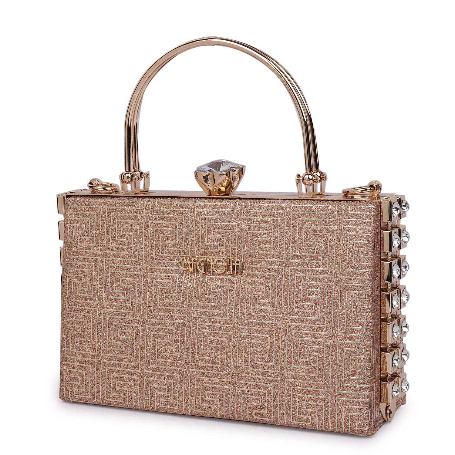 Crystal Mosaic Framed Clutch