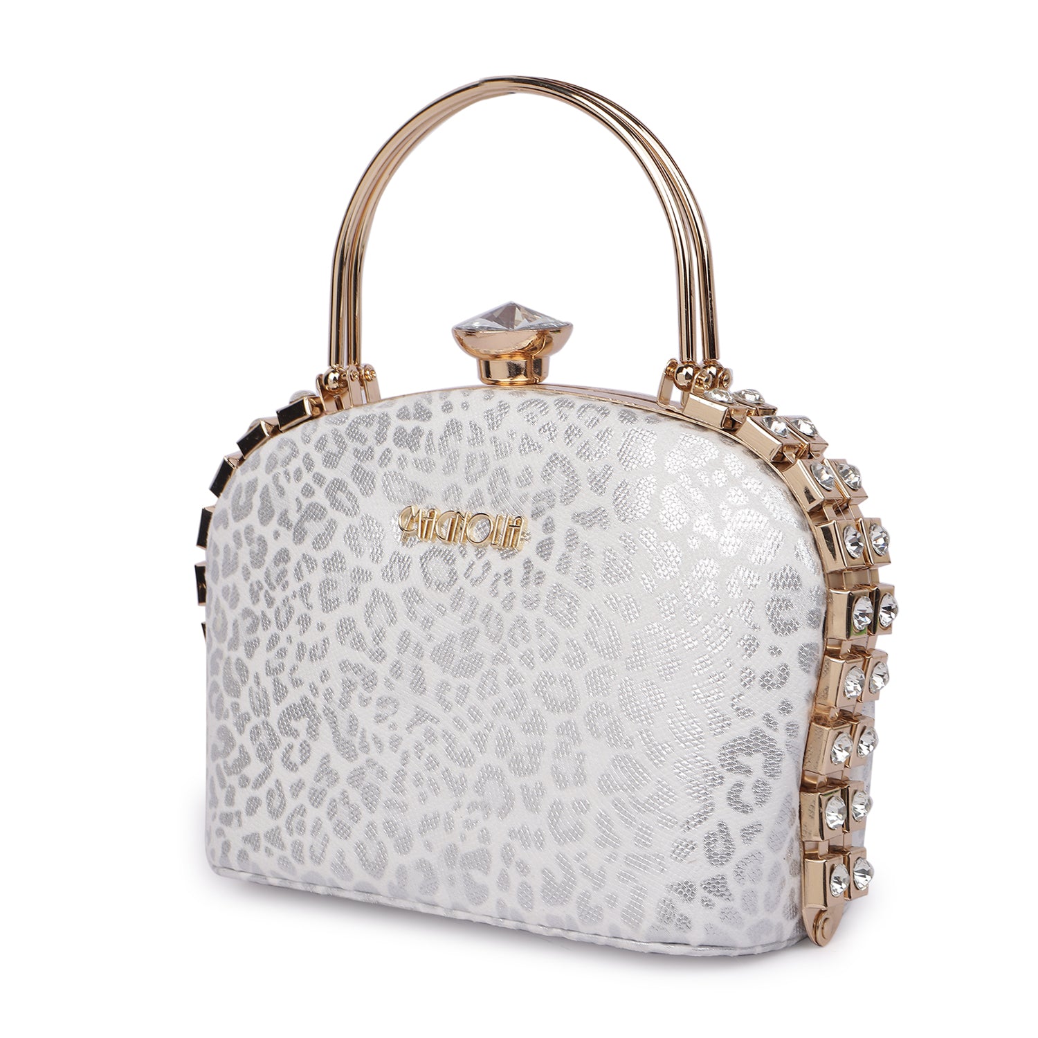 Dazzling Cheetah Framed Clutch