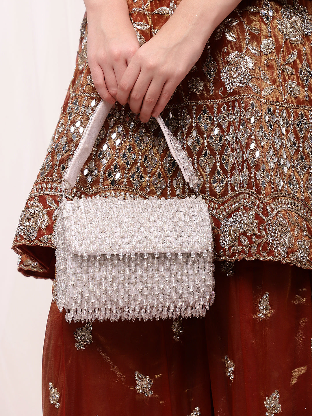 Fringe Drop Bead Clutch