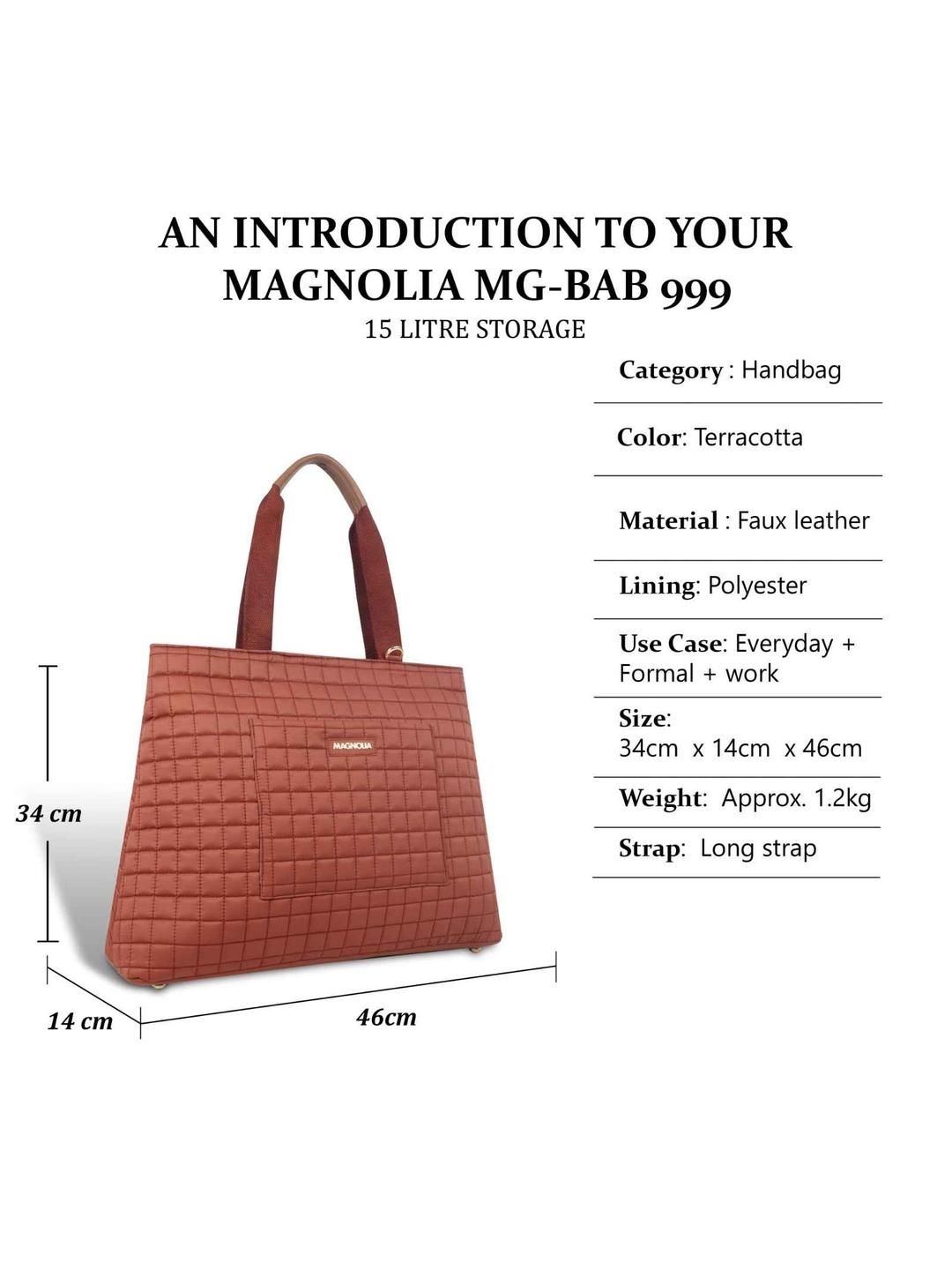 Magnolia Women Orange Tote Bag