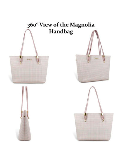 Magnolia Stylish Textured Tote Bag for Women with Spacious Compartments