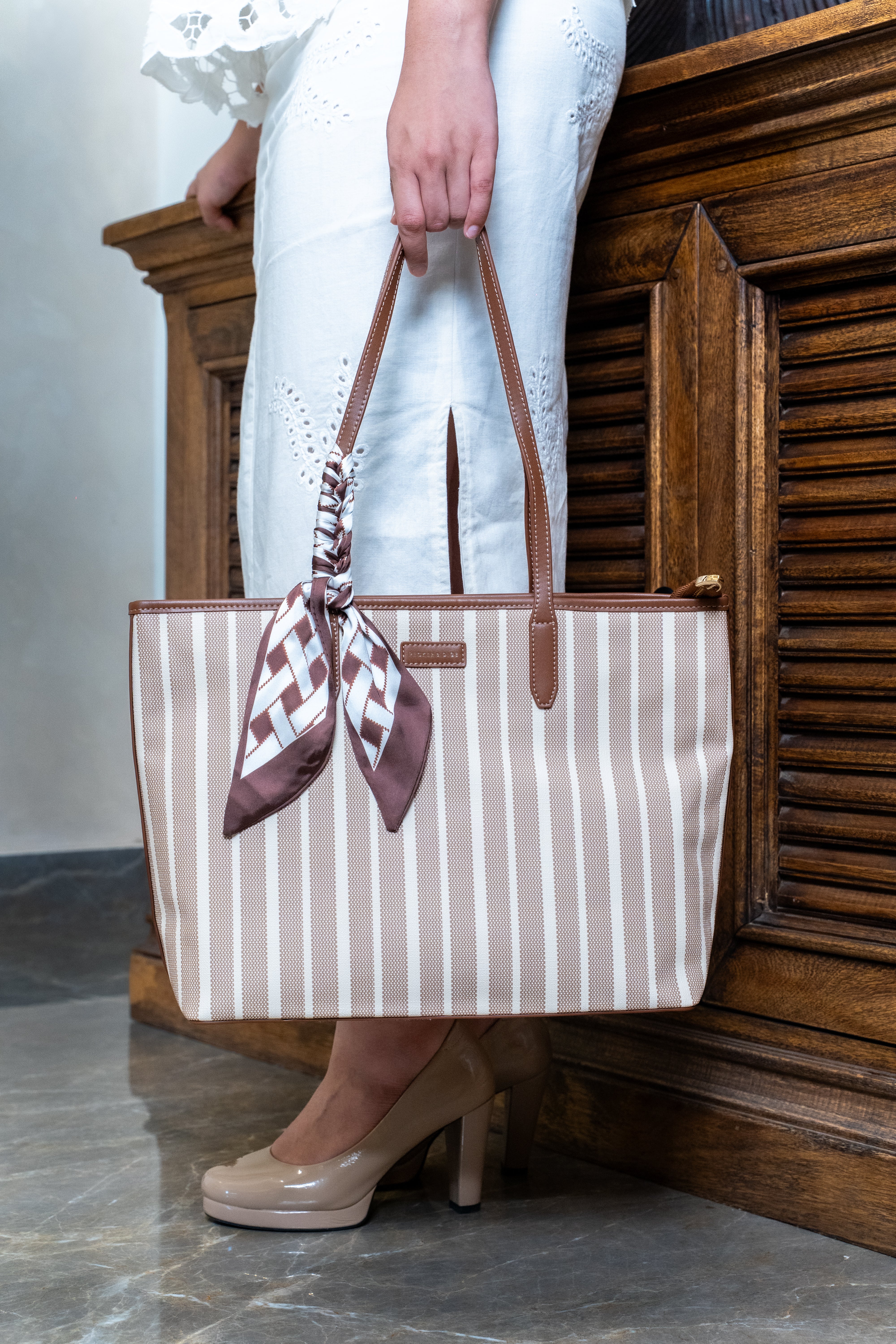 Sandy Striped Tote Bag