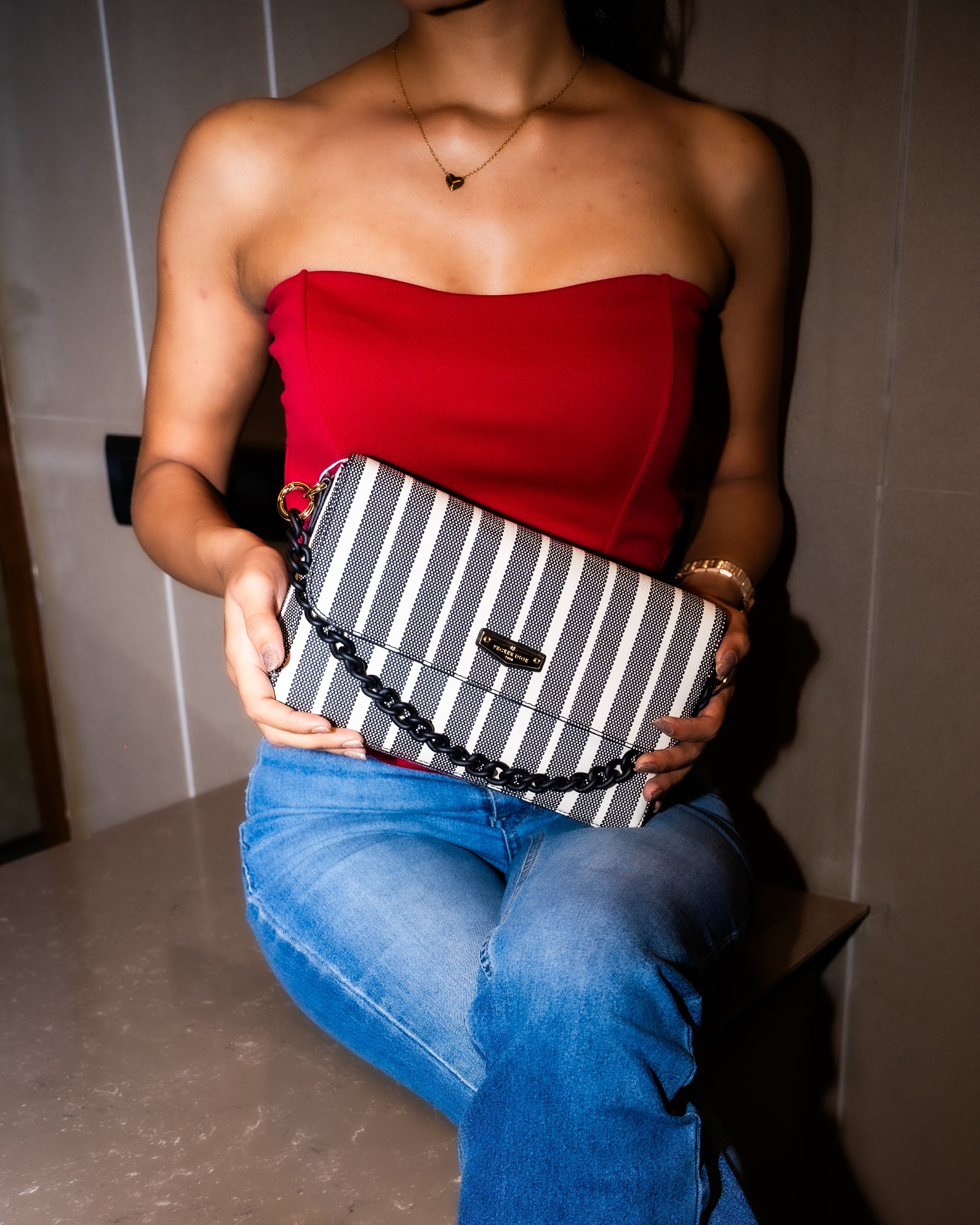 Zebra Stripe Sling Bag