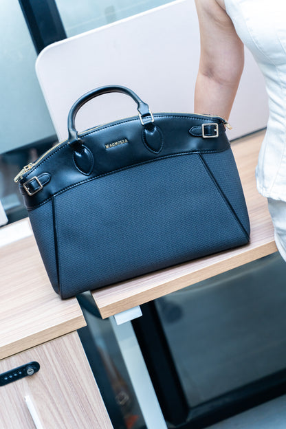 Trendy Leather Tote Bag with Detachable Shoulder Strap & Spacious Interior