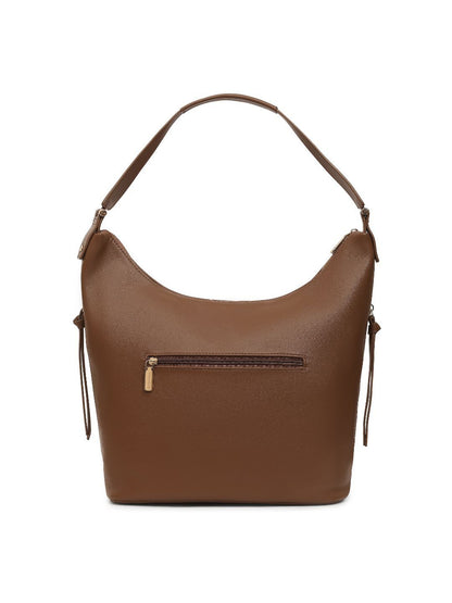 Magnolia Brown PU Leather Solid One Size Women Tote