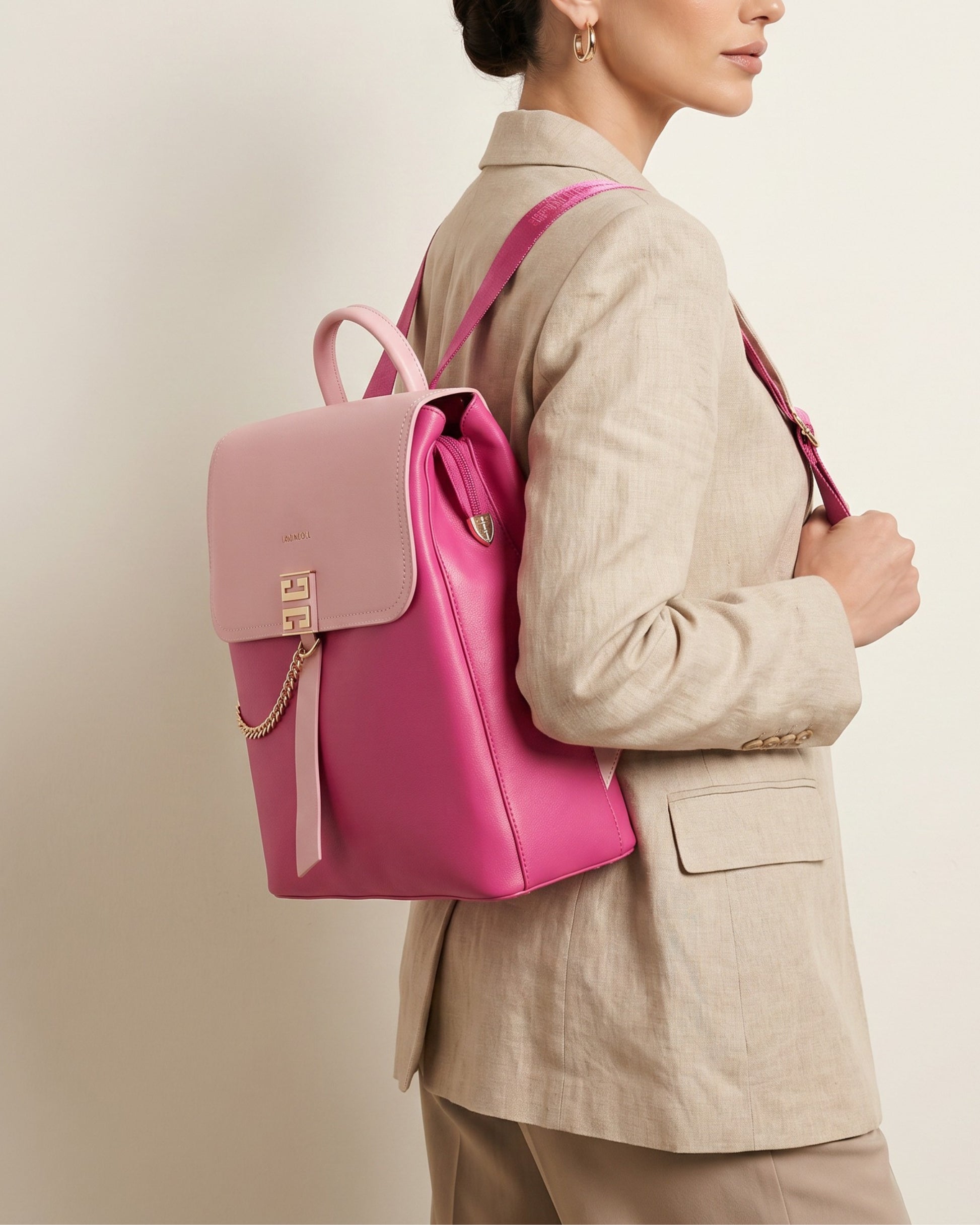 backpack pink leather Rose Original and other essentials Pink Italian Leather Backpack |