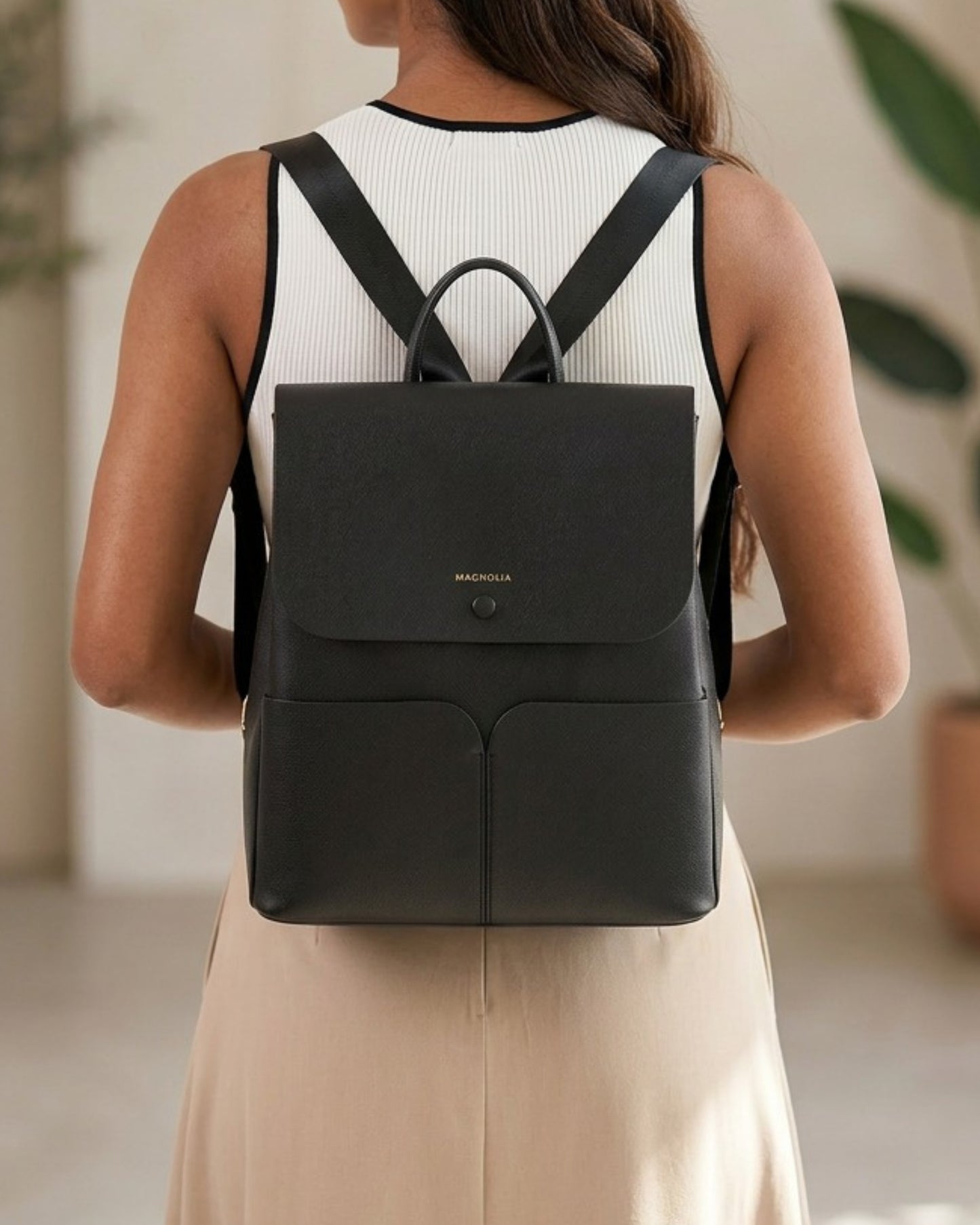 Shop Magnolia Stylish PU Leather Backpack Spacious & Trendy Travel Bag for Women Online