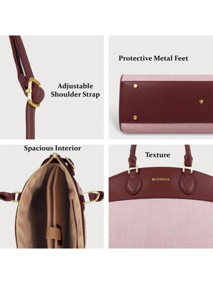 Trendy Leather Tote Bag with Detachable Shoulder Strap & Spacious Interior