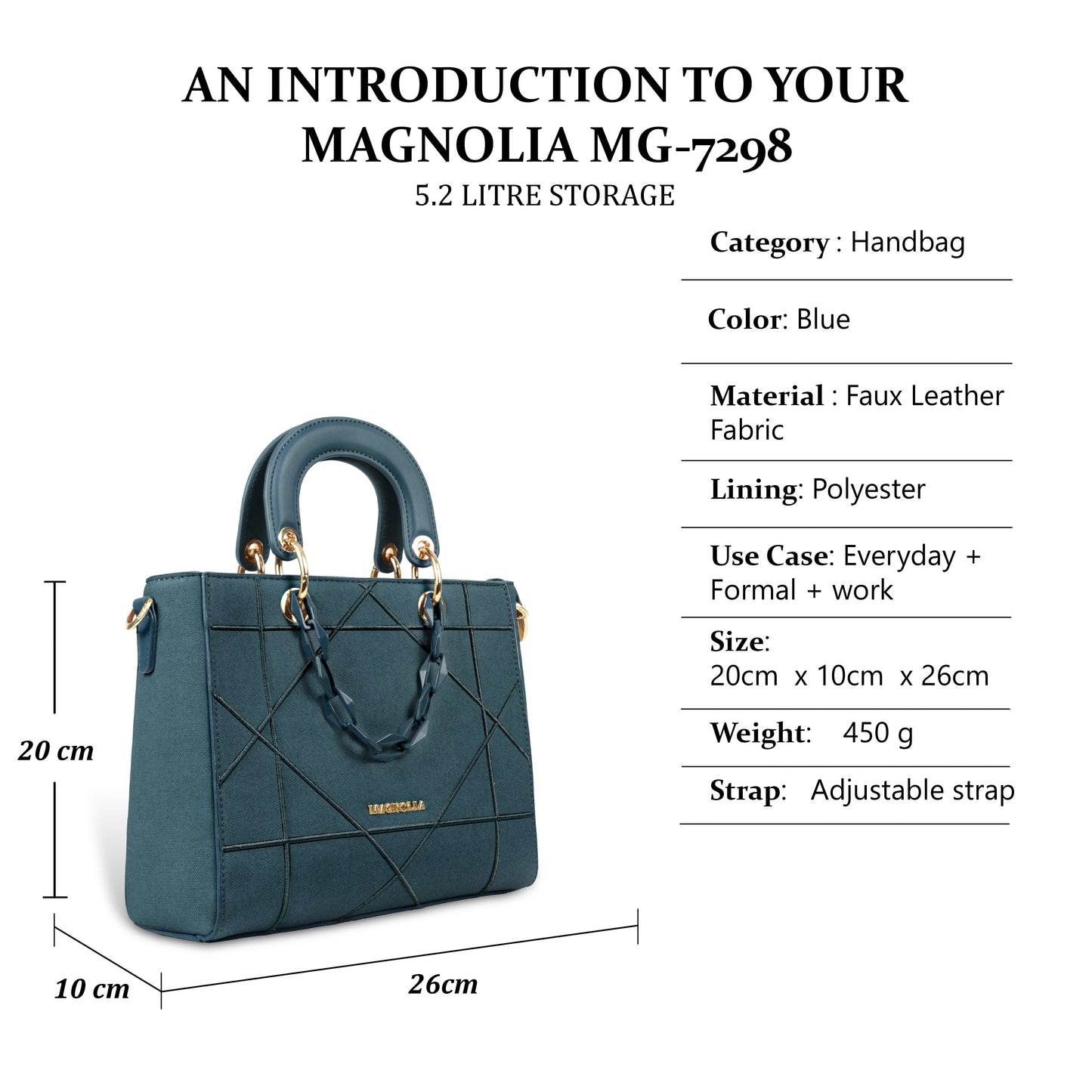 Magnolia Luxury Handbag Trendy Women's Shoulder & Hand Carry Bag