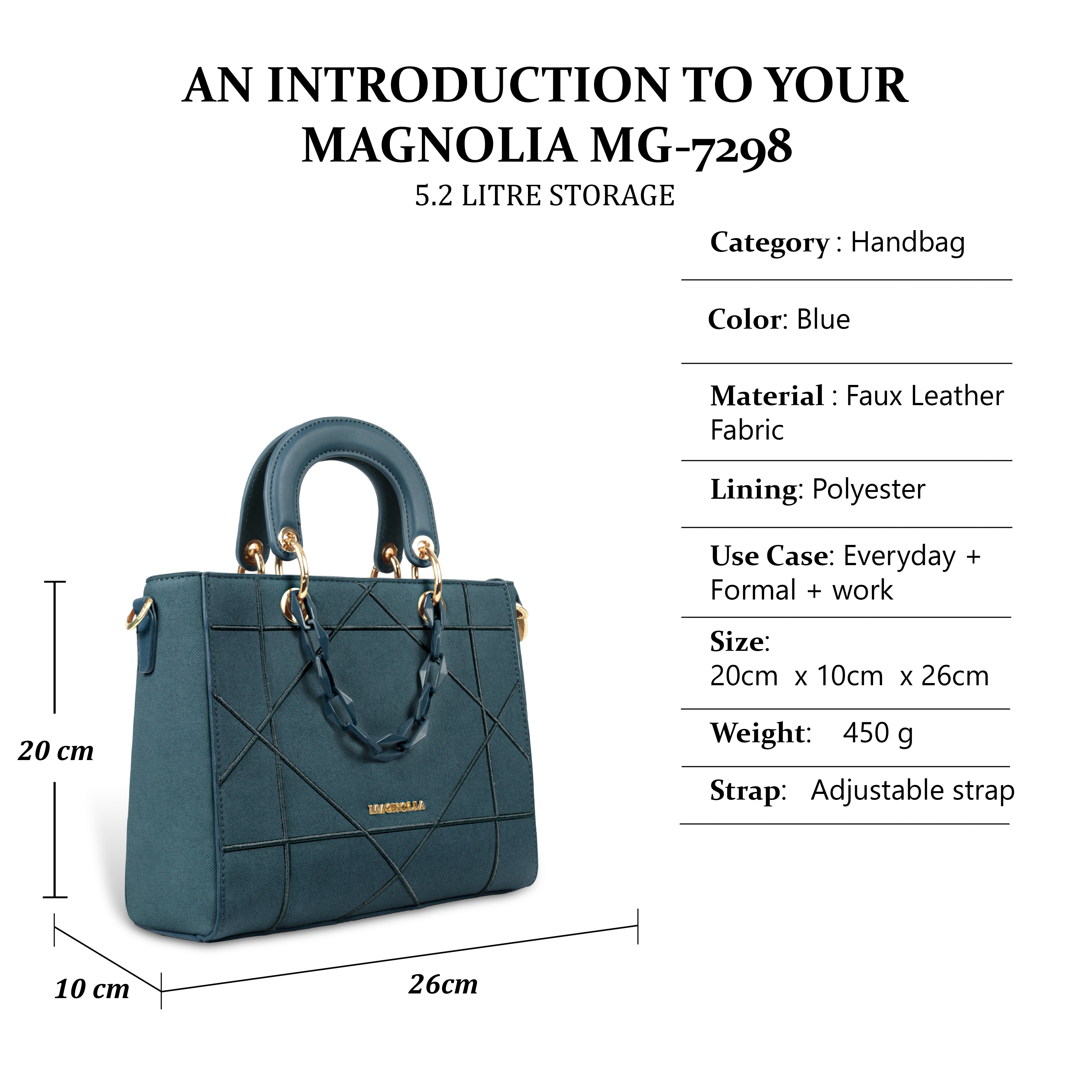 Magnolia Luxury Handbag Trendy Women's Shoulder & Hand Carry Bag