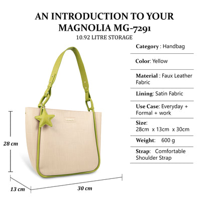 Stylish Leather Tote Bag with Star Charm & Spacious Interior