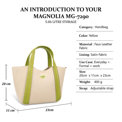 Trendy Leather Tote Bag with Detachable Shoulder Strap & Spacious Interior