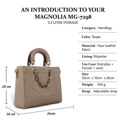 Magnolia Luxury Handbag Trendy Women's Shoulder & Hand Carry Bag